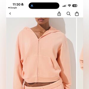 Skims french terry zip hoodie